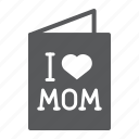 happy, mothers, day, greeting, card, heart, word 
