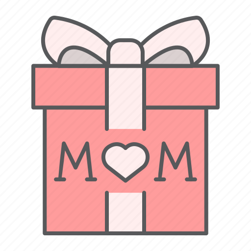 Gift, mom, mother, present, box, love, heart icon - Download on Iconfinder