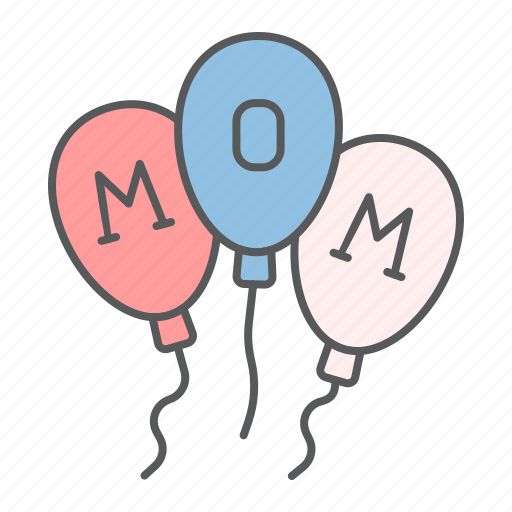 Happy, mothers, day, balloon, balloons, mom, party icon - Download on Iconfinder