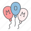 happy, mothers, day, balloon, balloons, mom, party 