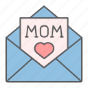 letter, mom, mother, envelope, heart, message 