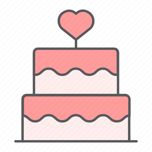 Stacked, wedding, love, cake, heart, dessert, bakery icon - Download on Iconfinder
