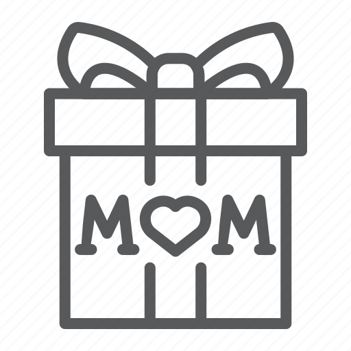 Gift, mom, mother, present, box, love, heart icon - Download on Iconfinder