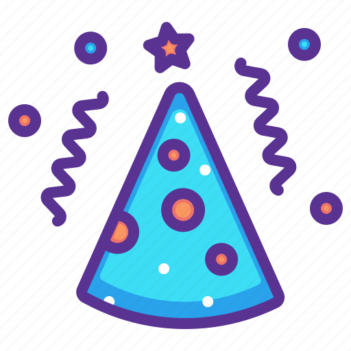 Birthday, cap, celebrate, cone, merry, new year, party icon - Download on Iconfinder