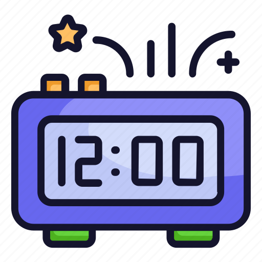 Midnight, clock, time, digital, new year icon - Download on Iconfinder
