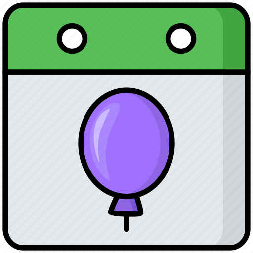 Happy new year, calendar, balloon, party, celebration icon - Download on Iconfinder