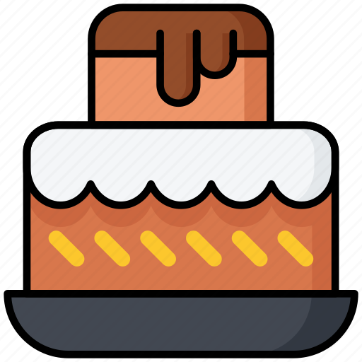 Happy new year, cake, dessert, party, food icon - Download on Iconfinder