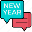 happy new year, chat, message, communication, talk 