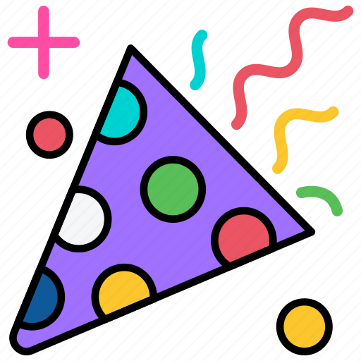 Happy new year, confetti, party, celebrate, festival icon - Download on Iconfinder
