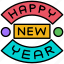 happy new year, banner, ribbon, party, decoration 