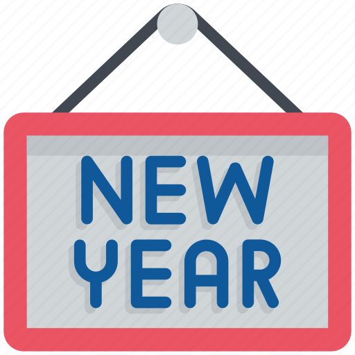 Happy new year, banner, celebrate, party, decoration icon - Download on Iconfinder