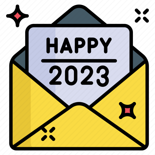 Letter, greetings, new year, 2023, mail, note, correspondence icon - Download on Iconfinder