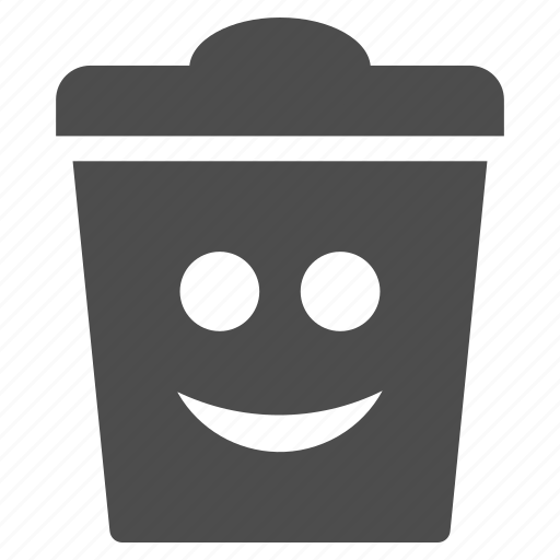 Dustbin, emotion, happy, smile, smiley, garbage, trash can icon - Download on Iconfinder