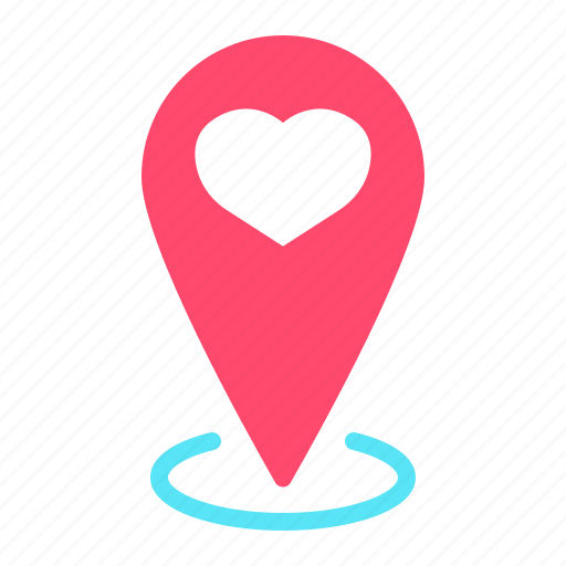 Heart, location, love, map, pin, pointer, valentine icon - Download on Iconfinder