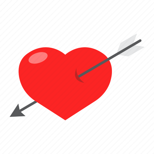 Arrow, heart, holiday, love, pierced, romantic, valentine icon - Download on Iconfinder