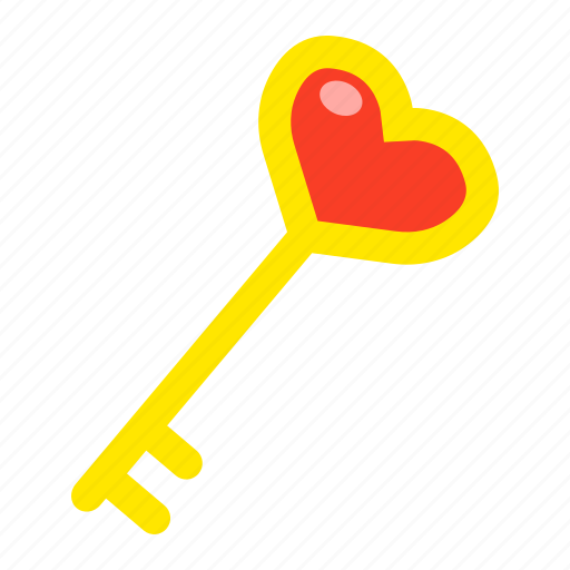 Heart, holiday, key, love, romantic, shape, valentine icon - Download on Iconfinder