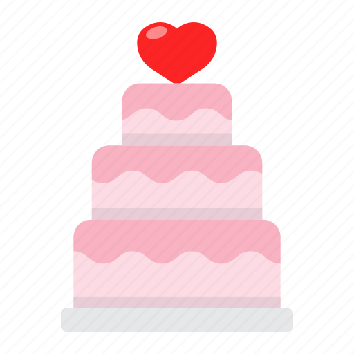 Cake, holiday, love, romantic, stacked, valentine, wedding icon - Download on Iconfinder