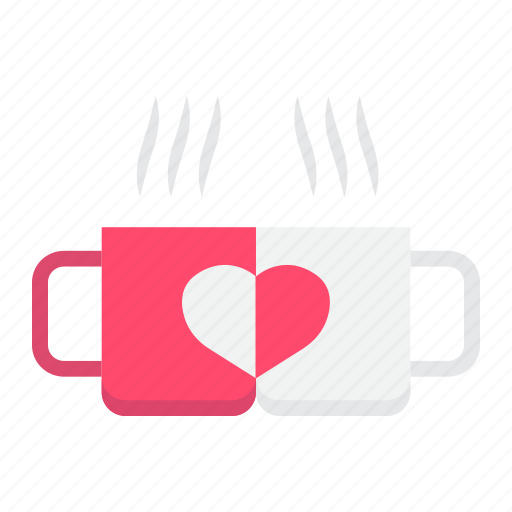 Holiday, love, mug, pair, romantic, two, valentine icon - Download on Iconfinder