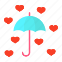 happy, heart, holiday, love, romantic, umbrella, valentine