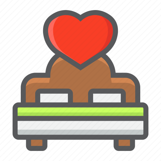 Bed, heart, holiday, love, romantic, sex, valentine icon - Download on Iconfinder