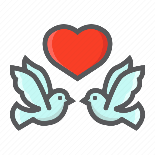Dove, heart, holiday, love, romantic, valentine, wedding icon - Download on Iconfinder