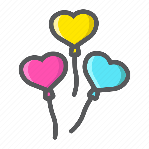 Balloon, heart, holiday, love, romantic, shaped, valentine icon - Download on Iconfinder