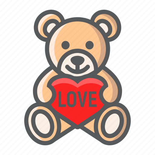 Bear, heart, holiday, love, romantic, teddy, valentine icon - Download on Iconfinder