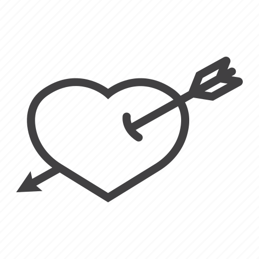 Arrow, heart, holiday, love, pierced, romantic, valentine icon - Download on Iconfinder