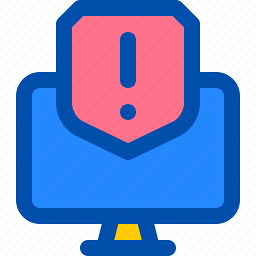 Attention, computer, danger, virus, warning icon - Download on Iconfinder