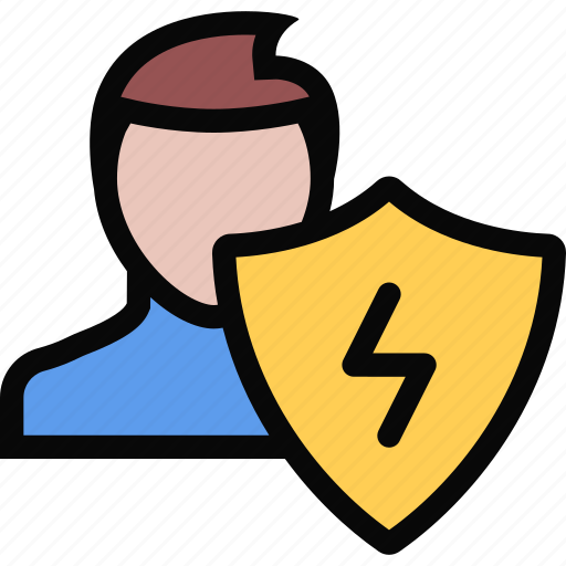 Electrician, electricity, profession, protection, service, work icon - Download on Iconfinder