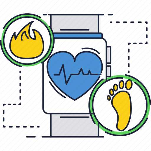 Fitness, gadget, health, heartrate, tracker, watch, werable icon - Download on Iconfinder