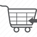 previous, trolley, back, buy, cart, left, shopping