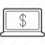 dollar, laptop, business, currency, currrency, finance, money 