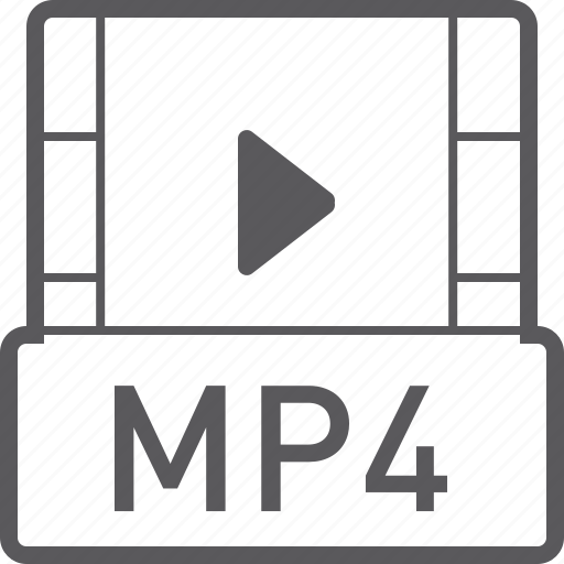 Basic, file, mp4, video icon - Download on Iconfinder