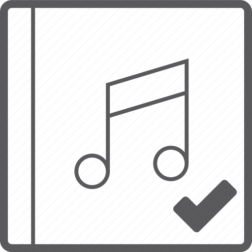 Check, cover, music icon - Download on Iconfinder
