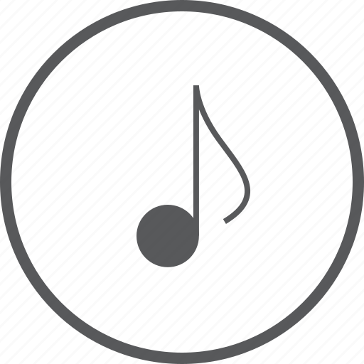 Circle, eighth, musical, note, media, music, sound icon - Download on Iconfinder