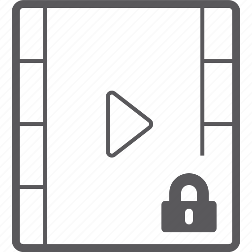 Lock, player, video icon - Download on Iconfinder