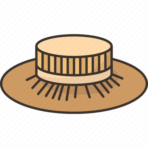 Hat, boater, straw, summer, fashion icon - Download on Iconfinder
