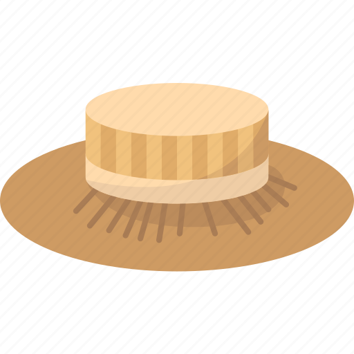 Hat, boater, straw, summer, fashion icon - Download on Iconfinder