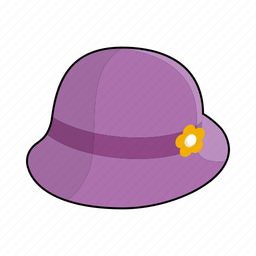 Cap, clothing, fashion, felt, flower, hat, woman's hat icon - Download on Iconfinder