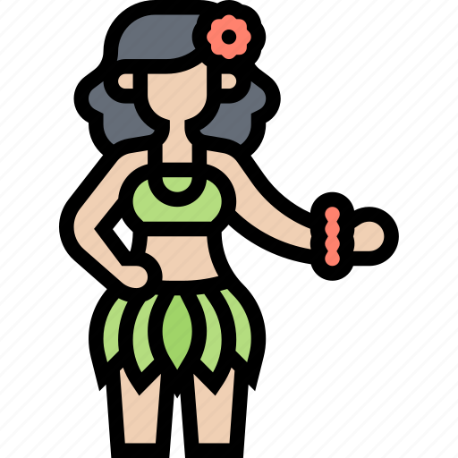 Dance, hula, hawaiian, performance, culture icon - Download on Iconfinder