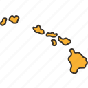 hawaii, map, island, geography, state