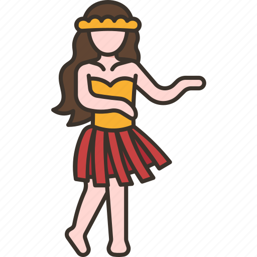 Hawaiian, dance, girl, traditional, show icon - Download on Iconfinder