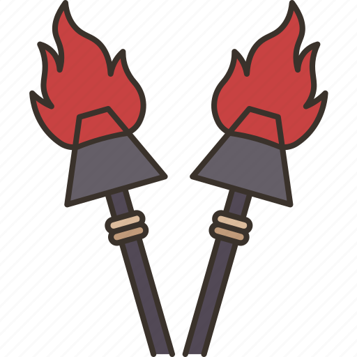Torch, fire, bonfire, dark, night icon - Download on Iconfinder