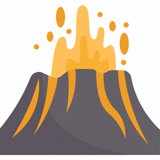 Volcano, eruption, explosion, disaster, mountain icon - Download on Iconfinder