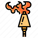 fire, flame, hawaii, light, torch