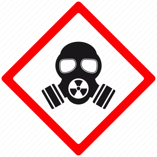Attention, danger, gas mask, hazard, radiation, toxic, warning icon - Download on Iconfinder