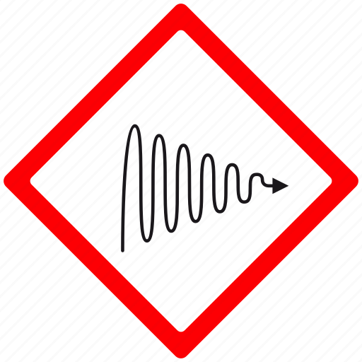 Attention, connection, danger, hazard, magnetic waves, warning, wave icon - Download on Iconfinder