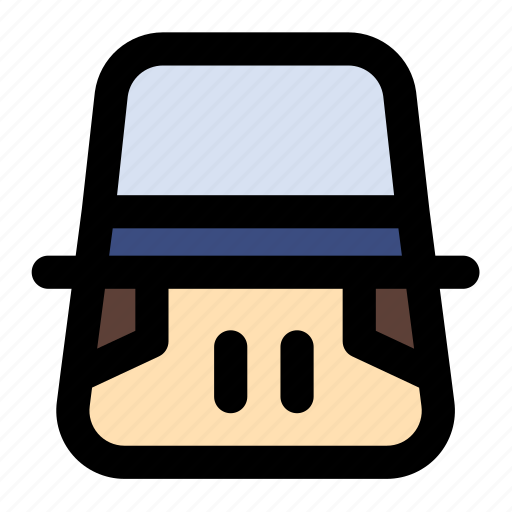 Avatar, boy, face, fedora hat icon - Download on Iconfinder