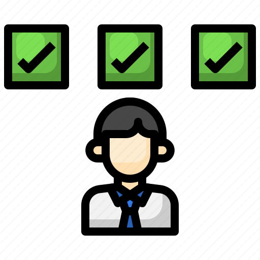 Checklist, survey, business, finance, tick, user, man icon - Download on Iconfinder